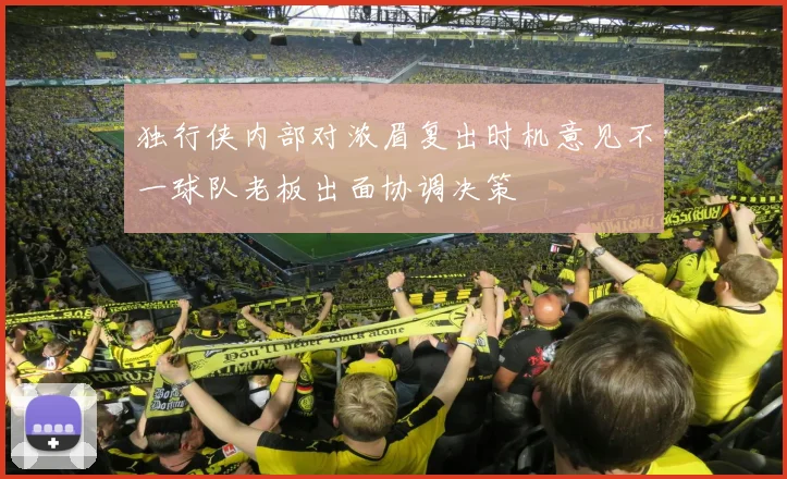 独行侠内部对浓眉复出时机意见不一球队老板出面协调决策