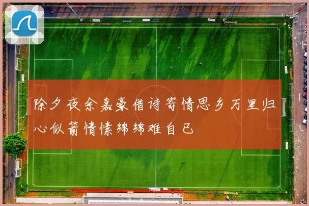 除夕夜余嘉豪借诗寄情思乡万里归心似箭情愫绵绵难自已